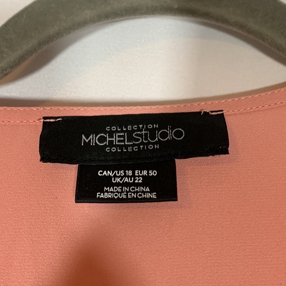 Michel Studio Pink Long Sleeved Blouse Top - Picture 7 of 9